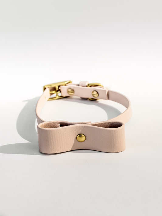 Rosa Hundehalsband mit Schleife zum verschieben | Studio Wiis