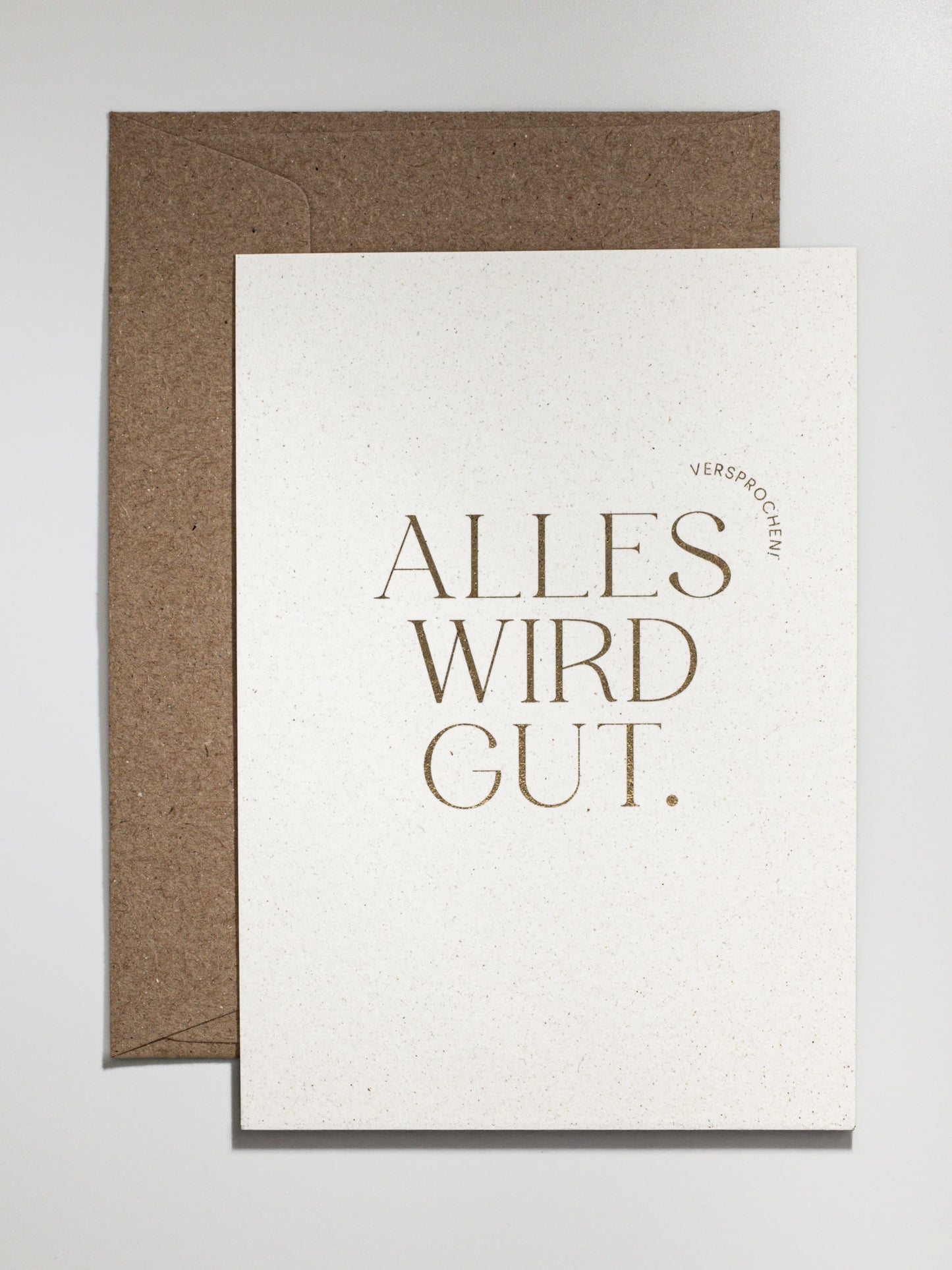 Alles wird gut - Goldene Karte - Nachhaltig gedruckt | Studio Wiis