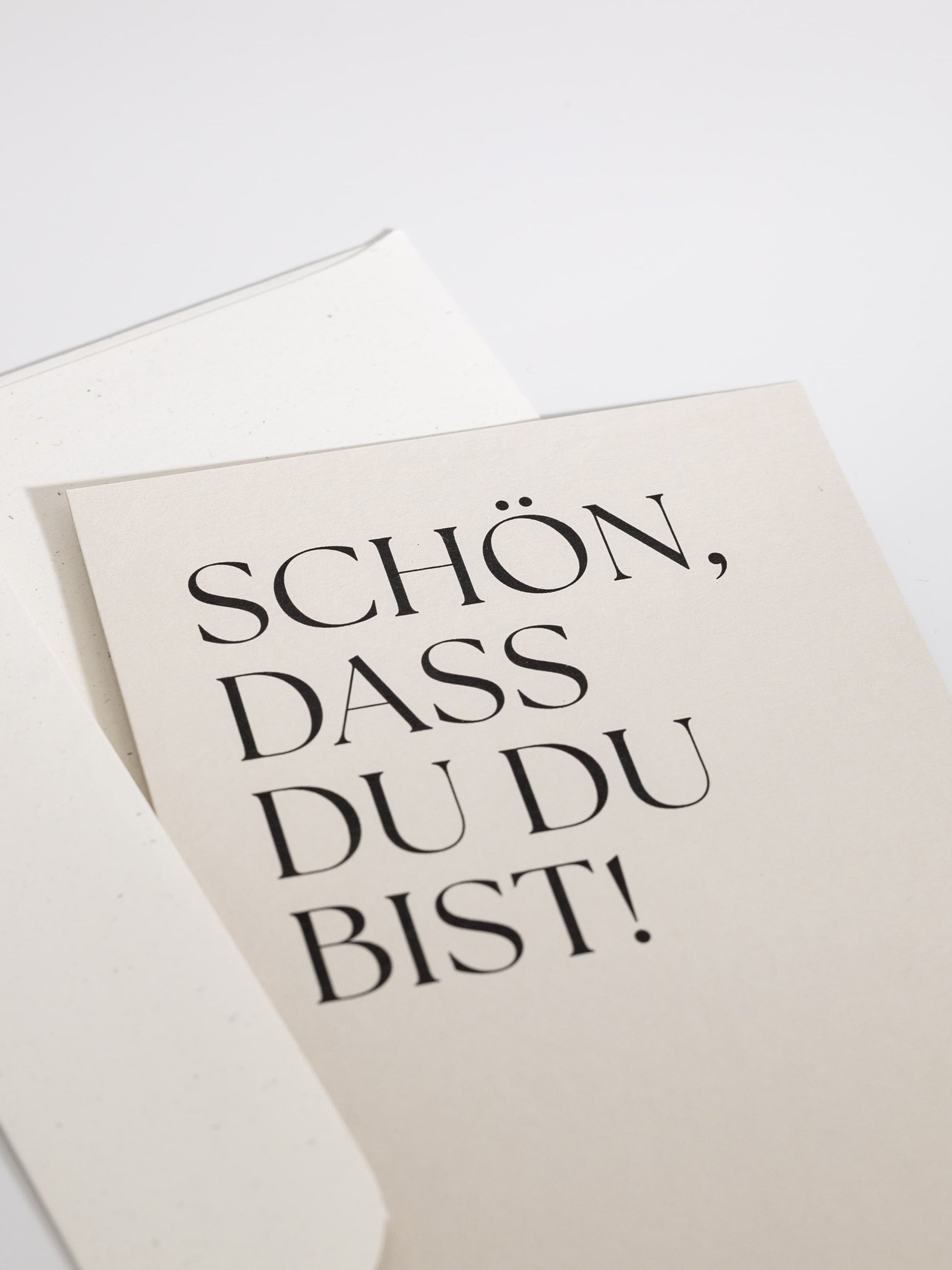 Schlichte Karte mit Kompliment – Schön, dass du du bist | Studio Wiis