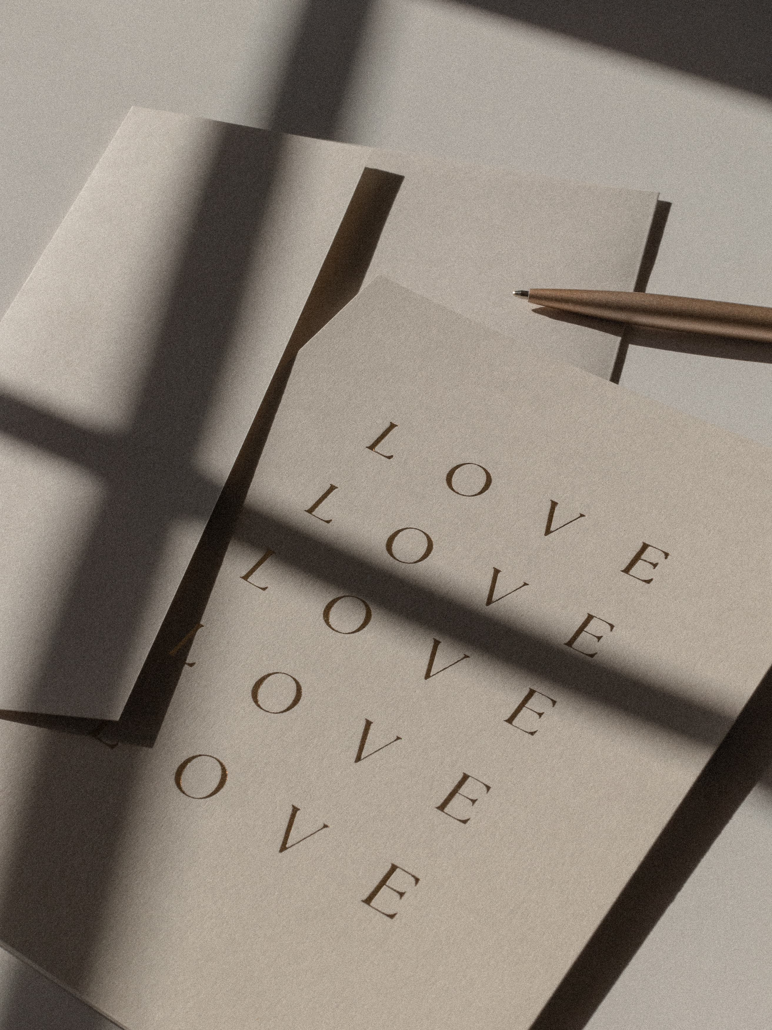 A5 Karte mit goldener Folie - Liebe | Studio Wiis