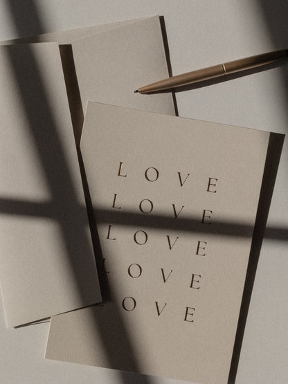 A5 Karte zum Valentinstag – Love Love Love | Studio Wiis